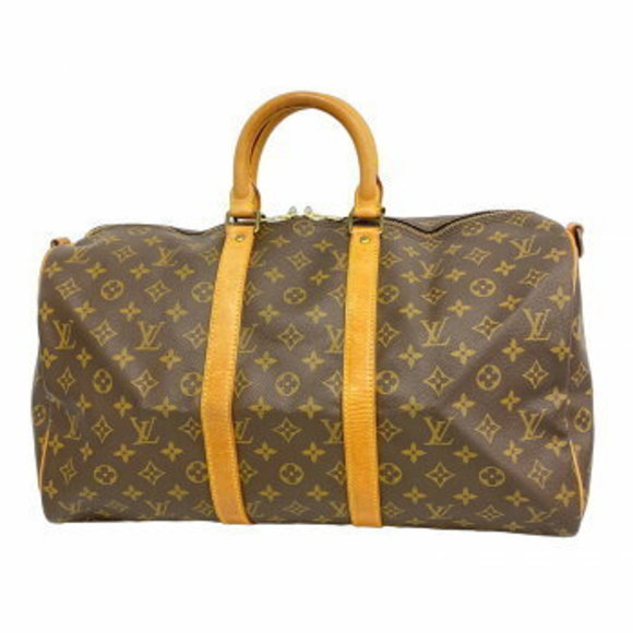 Louis Vuitton Monogram Keepall Bandouliere Boston Bag Brown - Picture 1 of 9